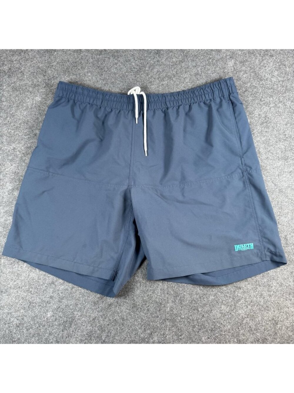 Duluth Trading Co Swim Shorts Mens Size 2XL Blue Lined Elastic Waist Drawstring